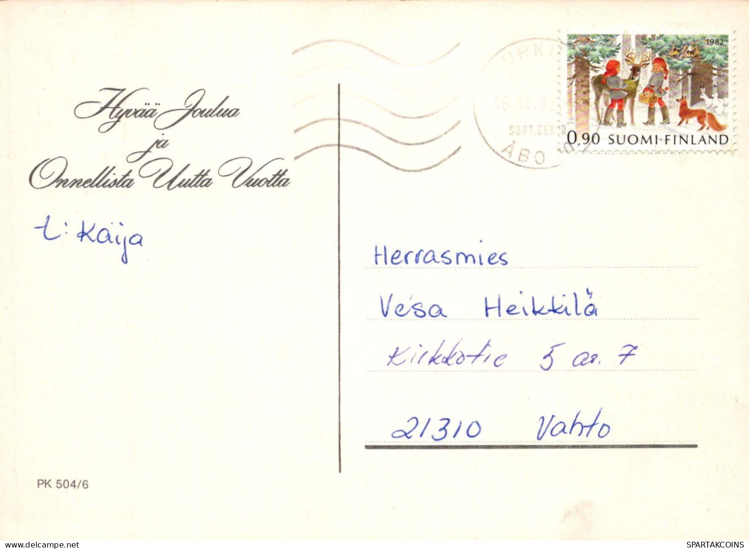 PAPÁ NOEL Feliz Año Navidad Vintage Tarjeta Postal CPSM #PBL235.ES - Santa Claus