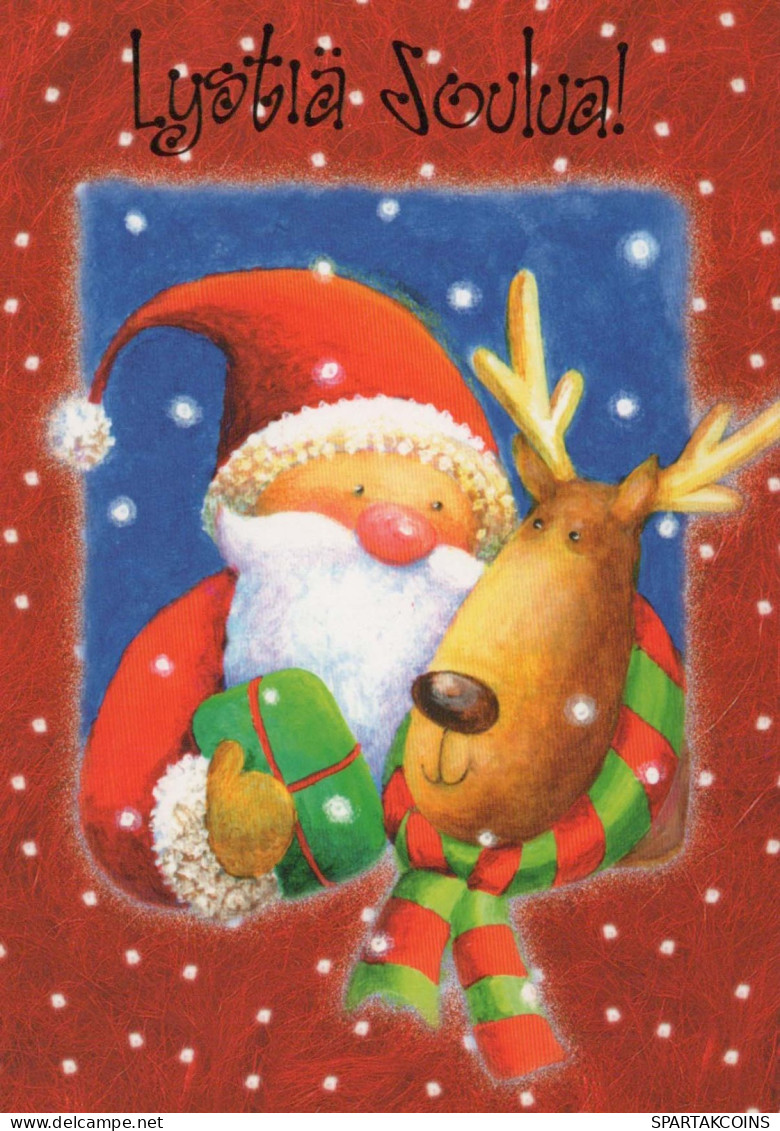 PAPÁ NOEL Feliz Año Navidad Vintage Tarjeta Postal CPSM #PBL096.ES - Santa Claus