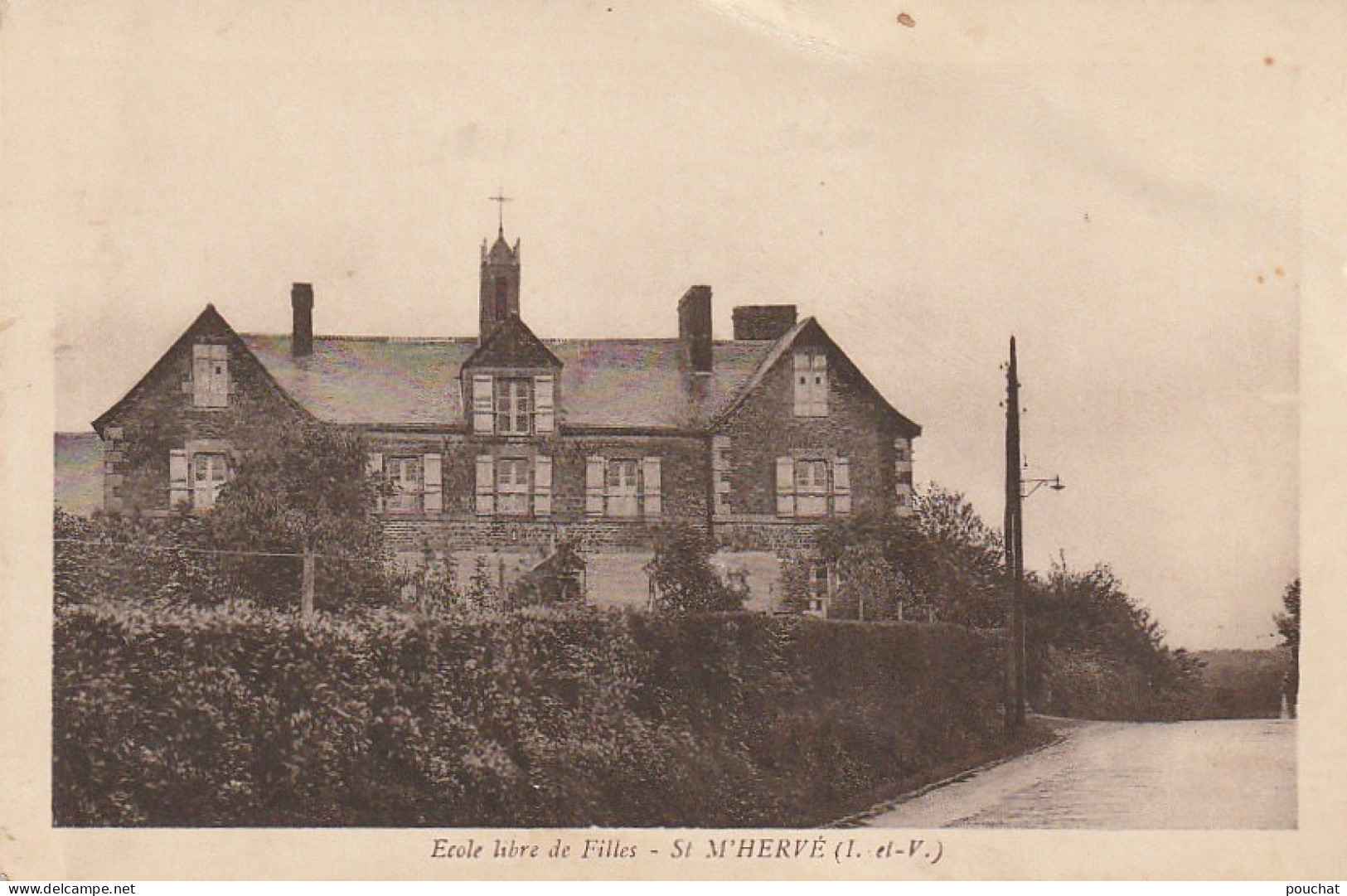 DE 9 -(35) ST M' HERVE -   ECOLE DE FILLES - PHOT. EDIT. A. FLEURY , LUITRE  -  2 SCANS - Other & Unclassified