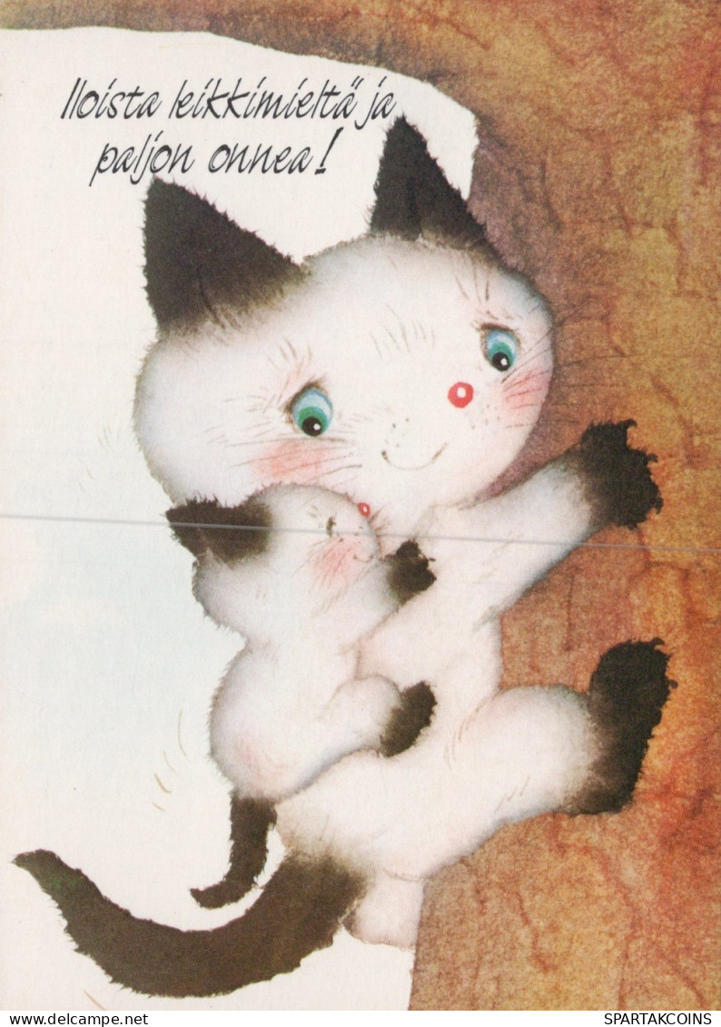 KATZE MIEZEKATZE Tier Vintage Ansichtskarte Postkarte CPSM Unposted #PAM231.DE - Katten