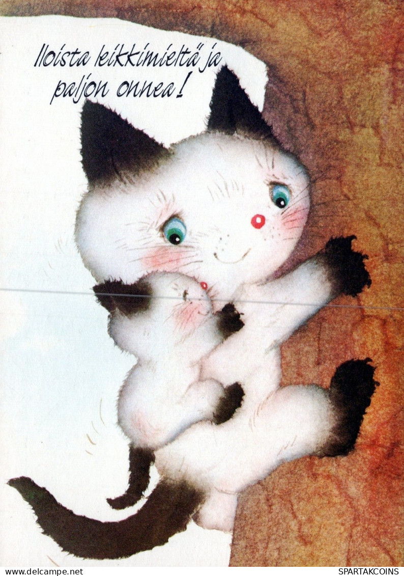 KATZE MIEZEKATZE Tier Vintage Ansichtskarte Postkarte CPSM Unposted #PAM231.DE - Katten