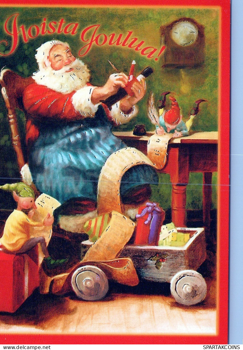 WEIHNACHTSMANN SANTA CLAUS WEIHNACHTSFERIEN Vintage Postkarte CPSM #PAK700.DE - Santa Claus