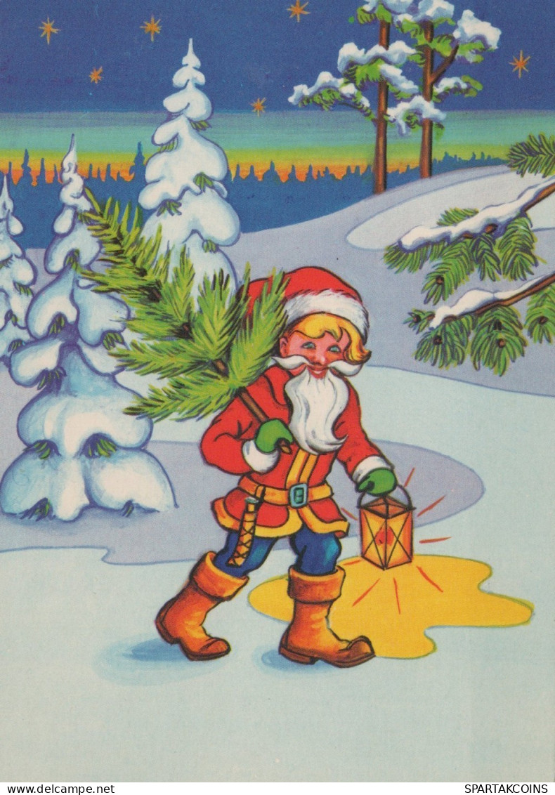 WEIHNACHTSMANN SANTA CLAUS WEIHNACHTSFERIEN Vintage Postkarte CPSM #PAK437.DE - Santa Claus