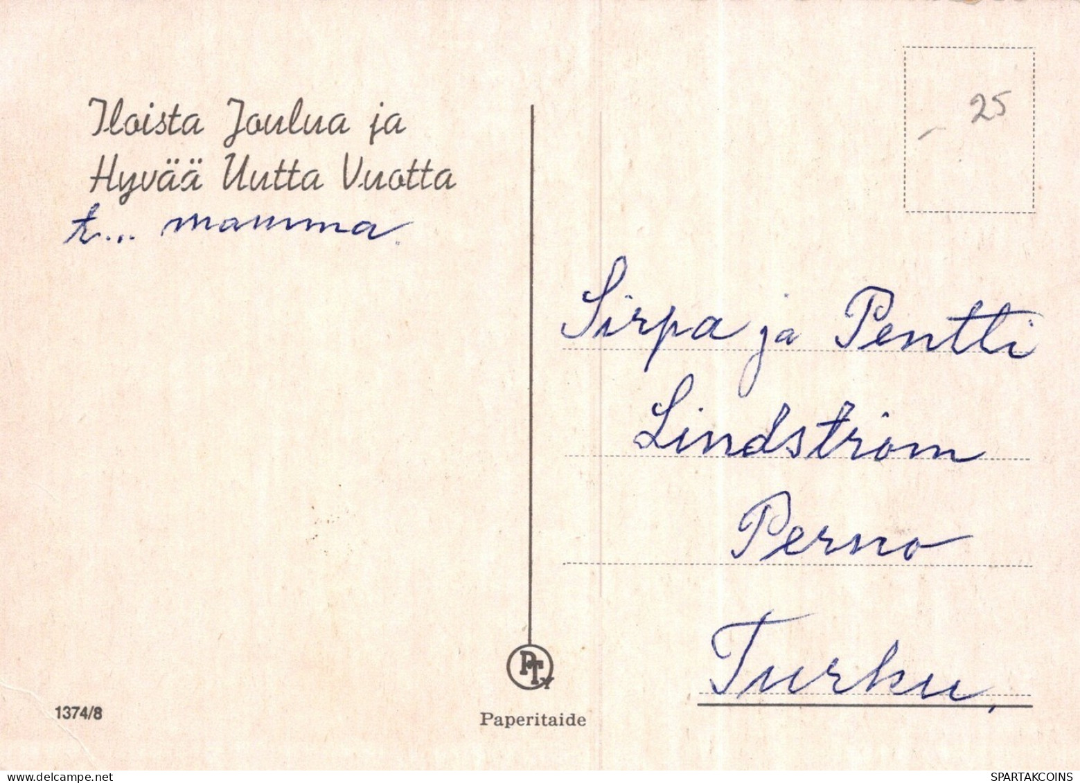 WEIHNACHTSMANN SANTA CLAUS WEIHNACHTSFERIEN Vintage Postkarte CPSM #PAK071.DE - Santa Claus