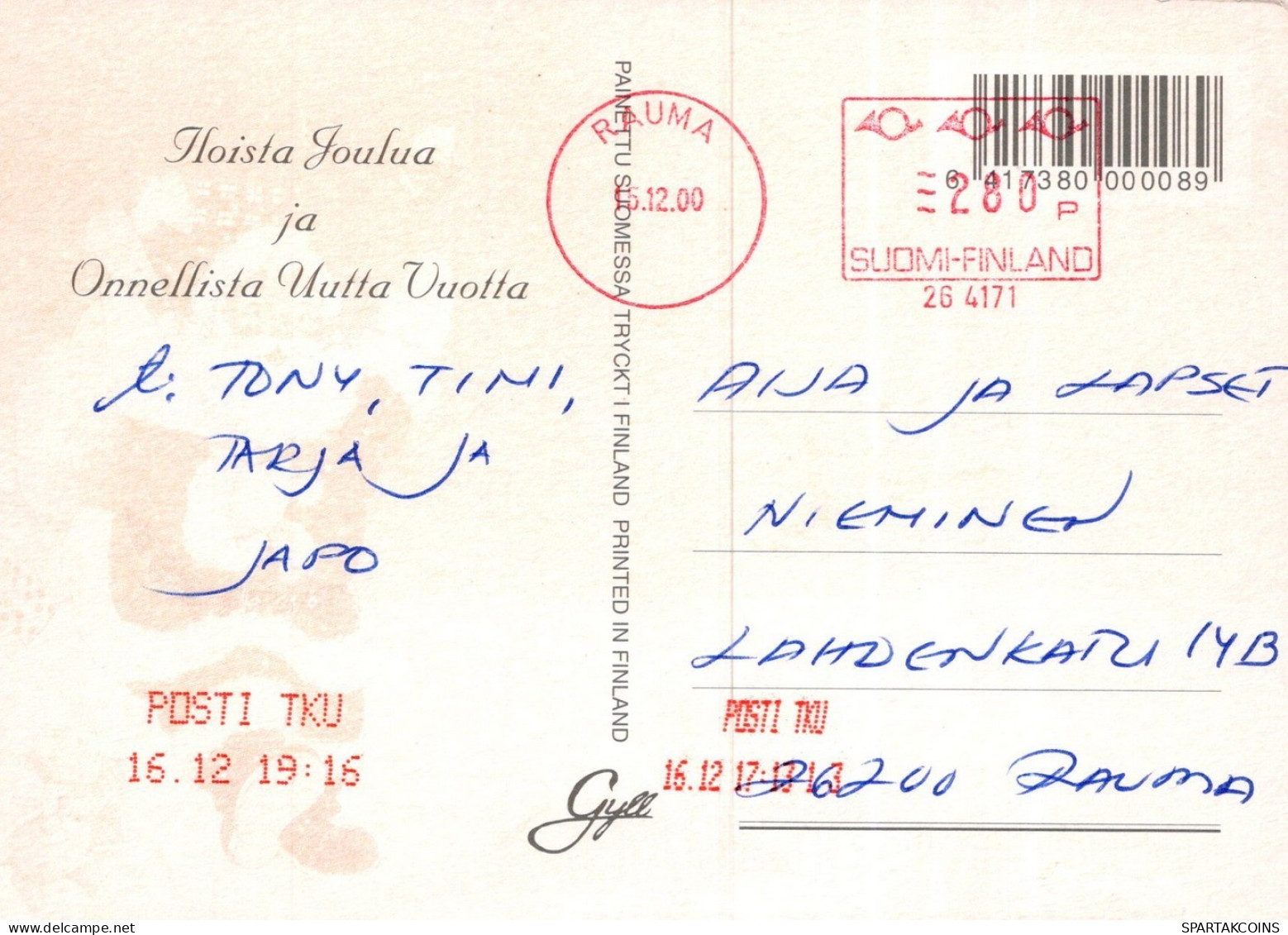 WEIHNACHTSMANN SANTA CLAUS AUTO WEIHNACHTSFERIEN Vintage Postkarte CPSM #PAK008.DE - Santa Claus