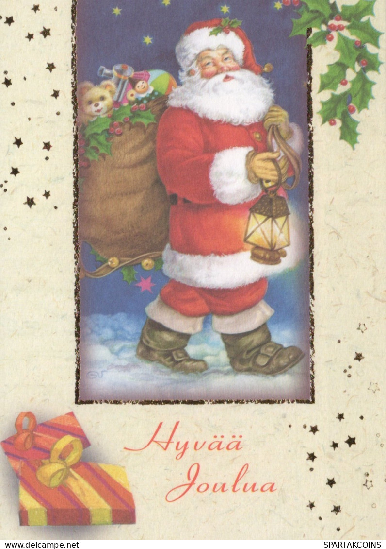 WEIHNACHTSMANN SANTA CLAUS WEIHNACHTSFERIEN Vintage Postkarte CPSM #PAK216.DE - Santa Claus