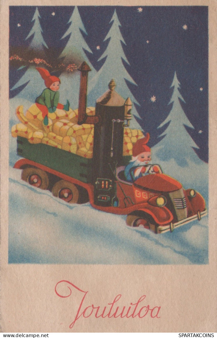 WEIHNACHTSMANN SANTA CLAUS WEIHNACHTSFERIEN Vintage Postkarte CPSMPF #PAJ455.DE - Santa Claus