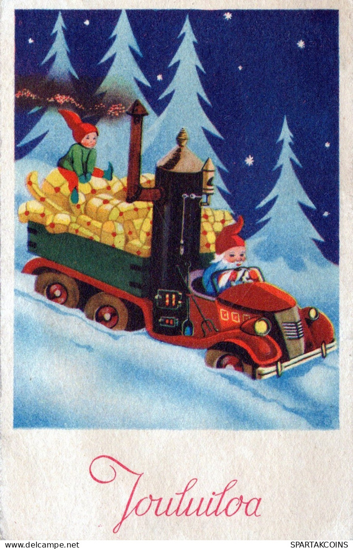 WEIHNACHTSMANN SANTA CLAUS WEIHNACHTSFERIEN Vintage Postkarte CPSMPF #PAJ455.DE - Santa Claus