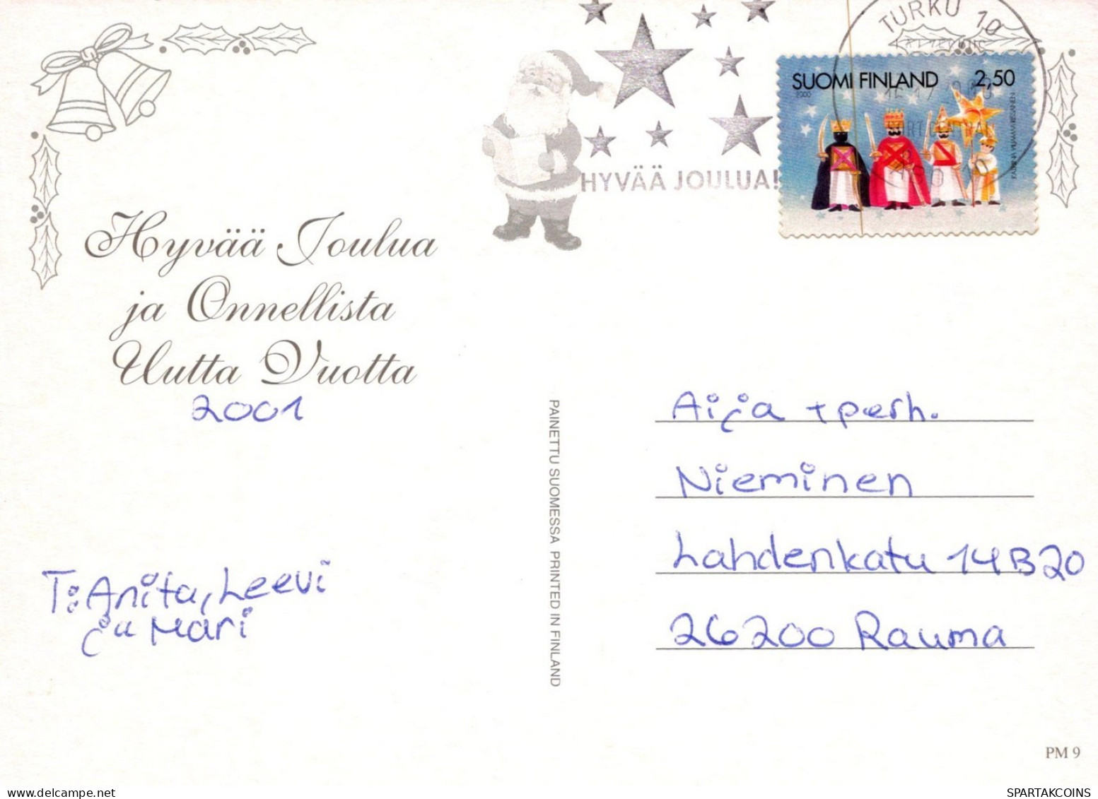 WEIHNACHTSMANN SANTA CLAUS WEIHNACHTSFERIEN Vintage Postkarte CPSM #PAJ589.DE - Santa Claus
