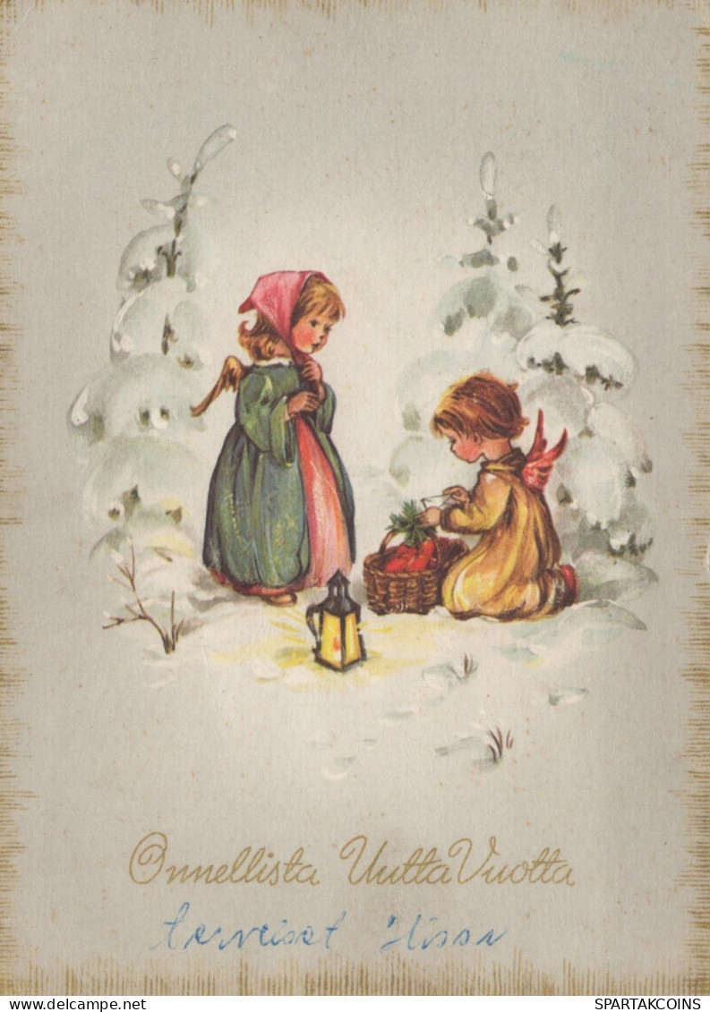 ENGEL WEIHNACHTSFERIEN Feiern & Feste Vintage Ansichtskarte Postkarte CPSM #PAH123.DE - Angels