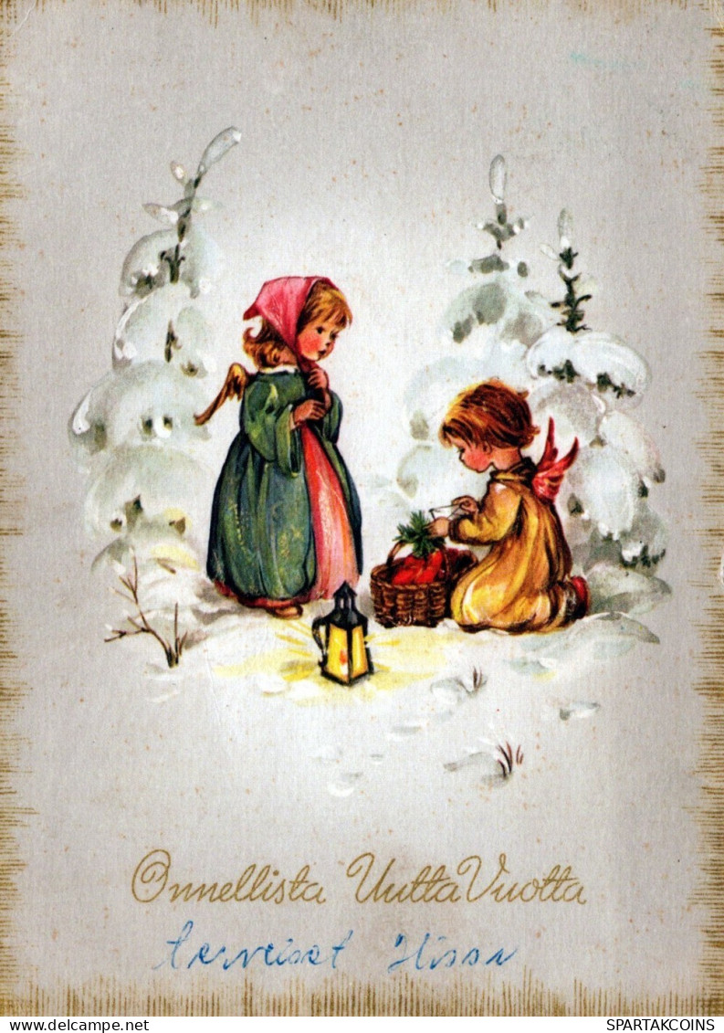 ENGEL WEIHNACHTSFERIEN Feiern & Feste Vintage Ansichtskarte Postkarte CPSM #PAH123.DE - Angels