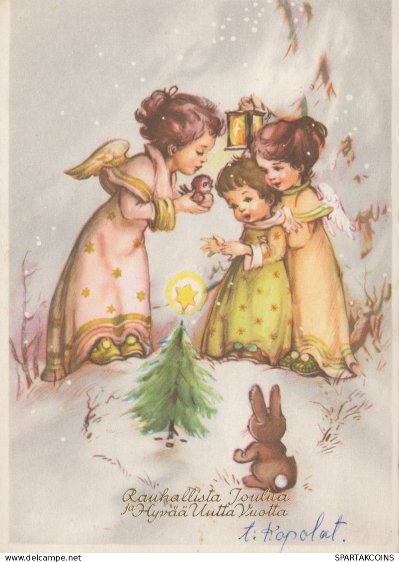 ENGEL WEIHNACHTSFERIEN Feiern & Feste Vintage Ansichtskarte Postkarte CPSM #PAG936.DE - Angels