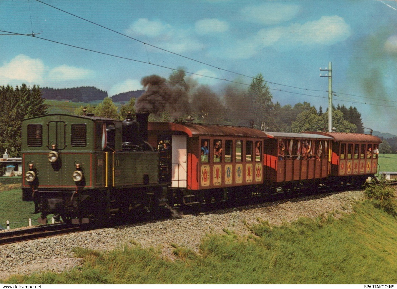 ZUG Schienenverkehr Eisenbahnen Vintage Ansichtskarte Postkarte CPSM #PAA743.DE - Trains