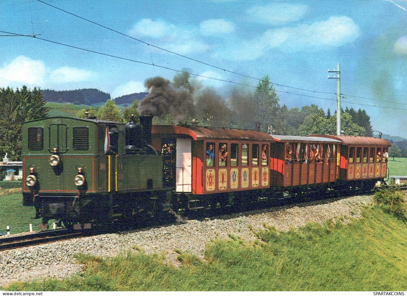 ZUG Schienenverkehr Eisenbahnen Vintage Ansichtskarte Postkarte CPSM #PAA743.DE - Eisenbahnen