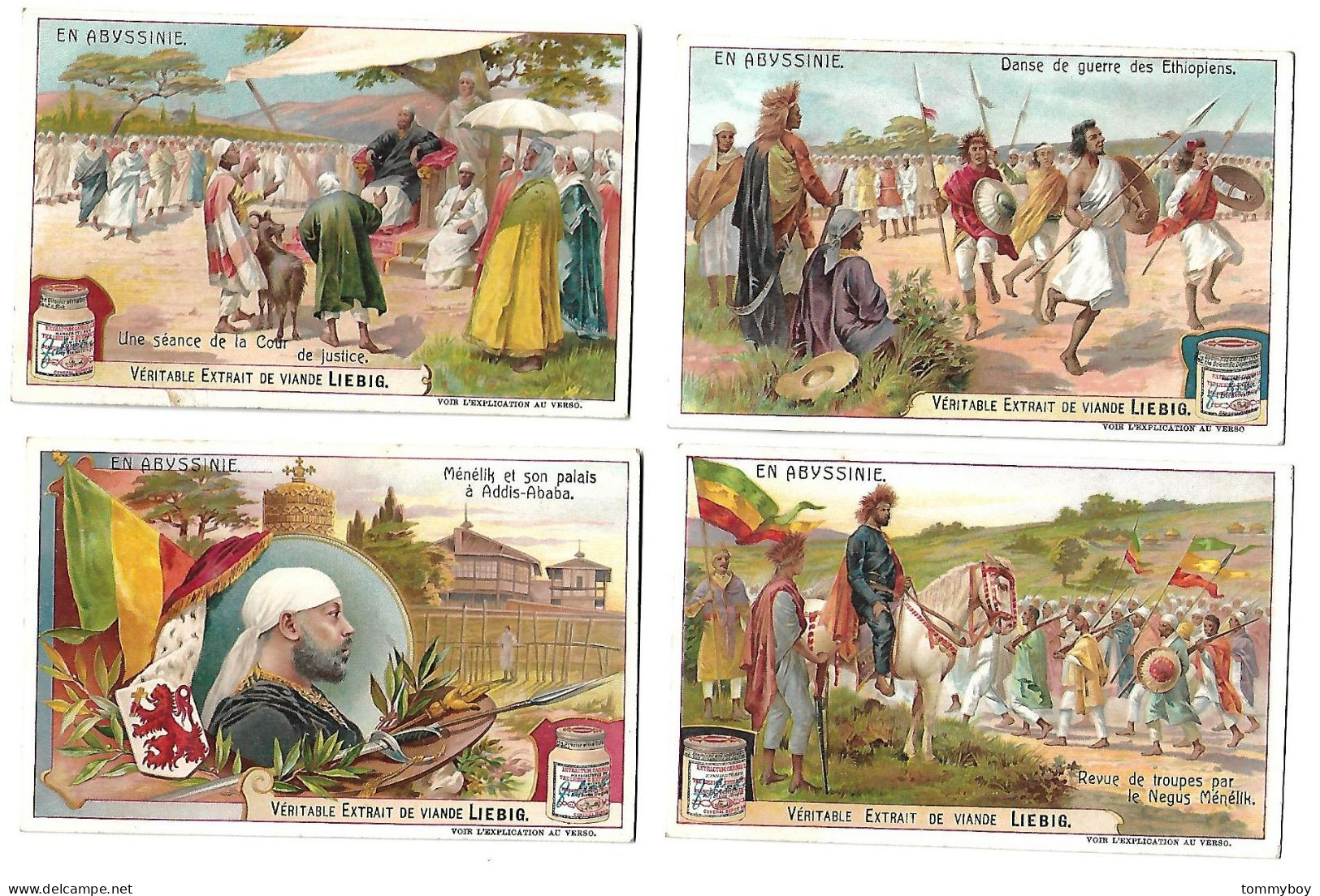 S 843, Liebig 6 Cards, En Abyssinie (ref B22) - Liebig