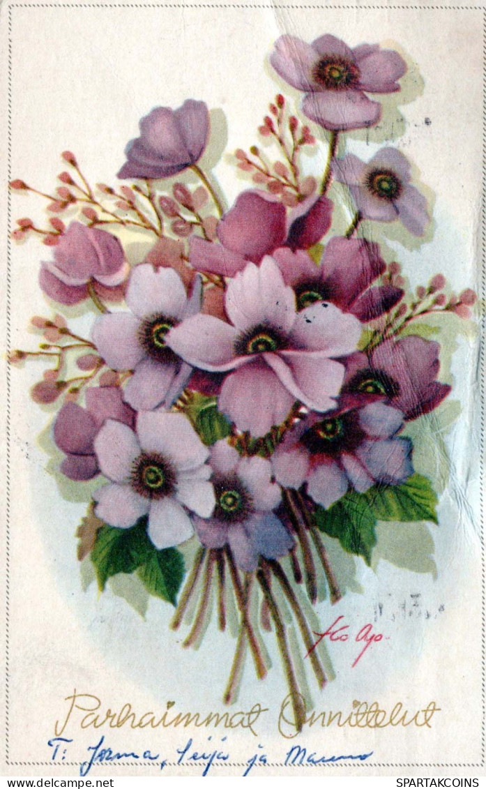 FLEURS Vintage Carte Postale CPA #PKE611.FR - Flowers
