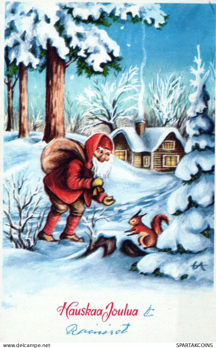 Bonne Année Noël GNOME Vintage Carte Postale CPSMPF #PKD904.FR - Nouvel An