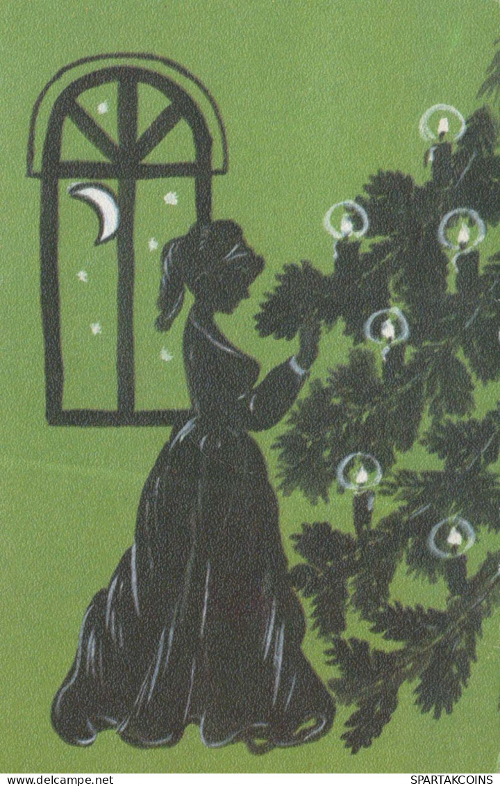 Bonne Année Noël ENFANTS Vintage Carte Postale CPSMPF #PKD596.FR - Nouvel An