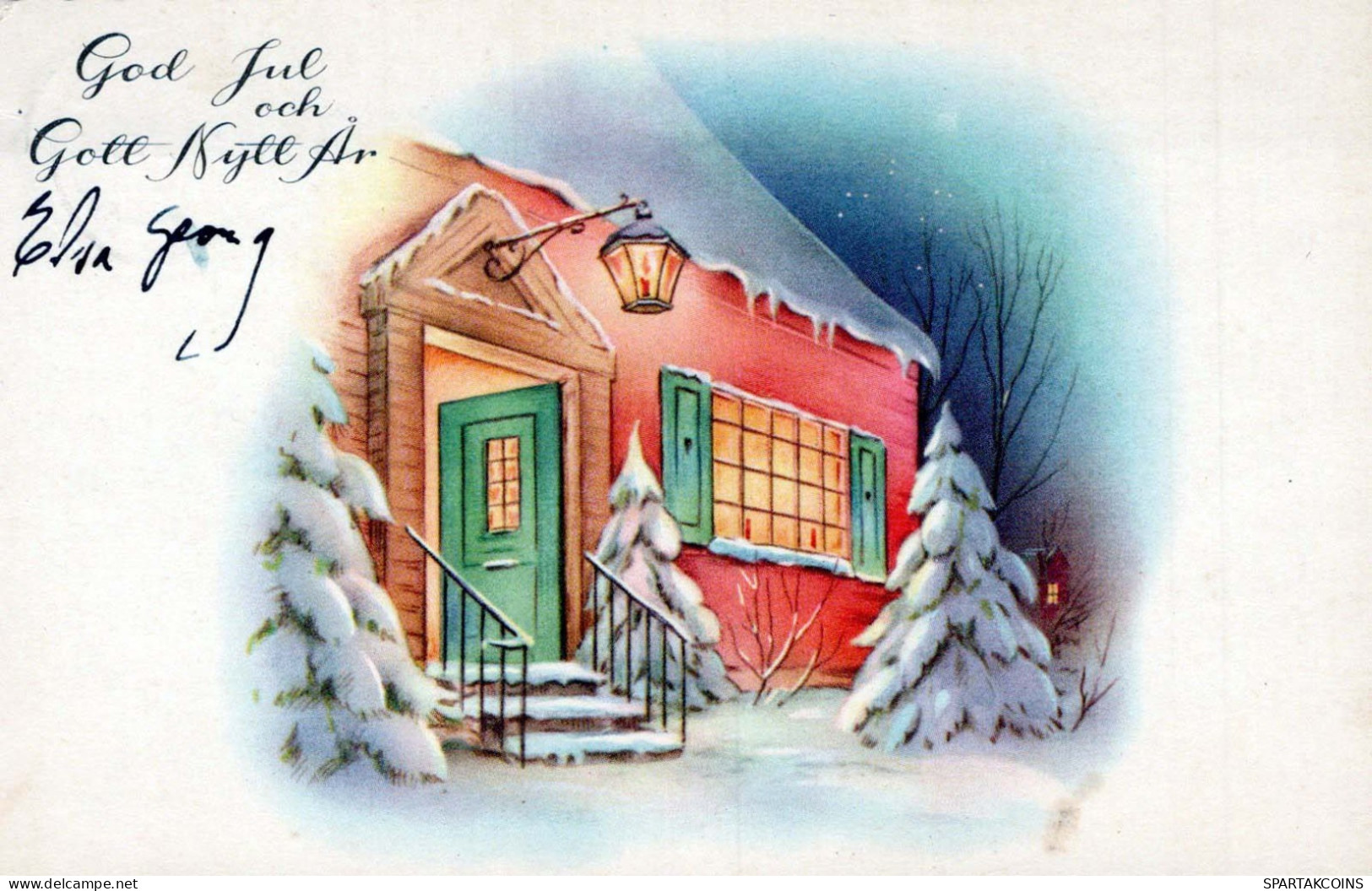 Bonne Année Noël BOUGIE Vintage Carte Postale CPSMPF #PKD041.FR - Nouvel An