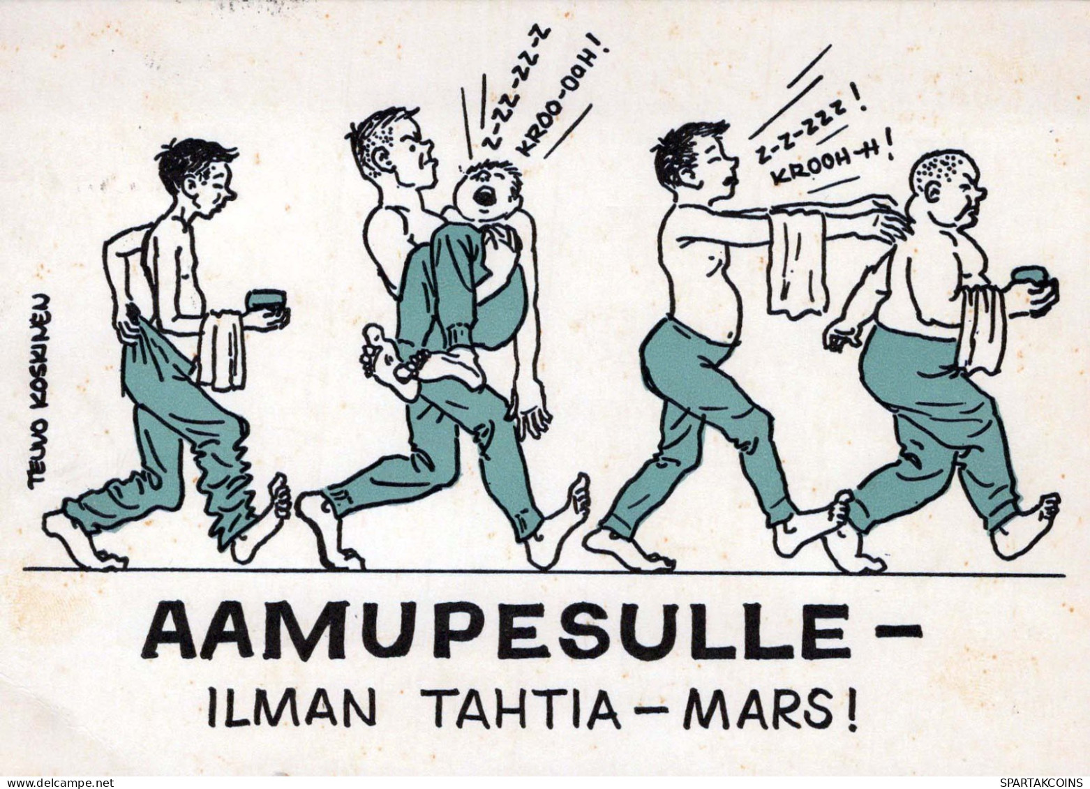 SOLDATS HUMOUR Militaria Vintage Carte Postale CPSM #PBV950.FR - Humor