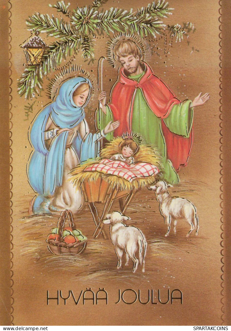 Vierge Marie Madone Bébé JÉSUS Noël Religion Vintage Carte Postale CPSM #PBP990.FR - Jungfräuliche Marie Und Madona