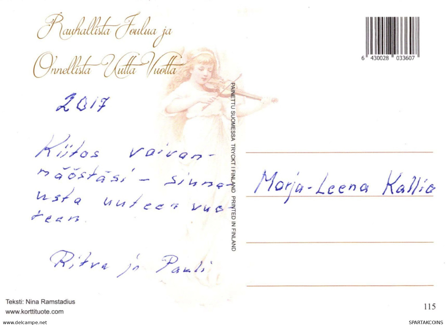 ANGE Noël Vintage Carte Postale CPSM #PBP540.FR - Engel