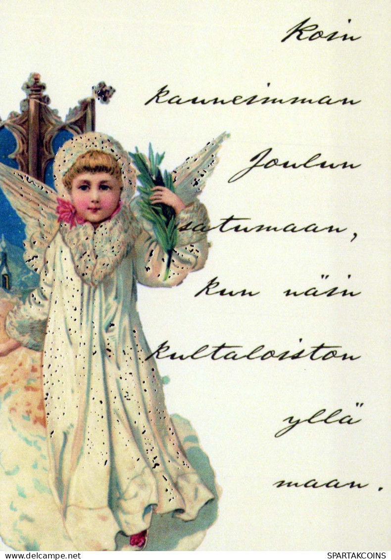 ANGE Noël Vintage Carte Postale CPSM #PBP348.FR - Engel