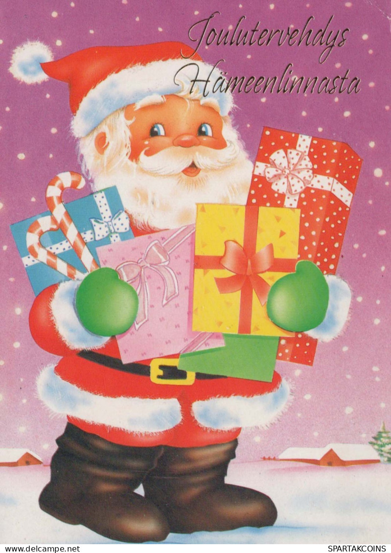 PÈRE NOËL Bonne Année Noël Vintage Carte Postale CPSM #PBL031.FR - Santa Claus