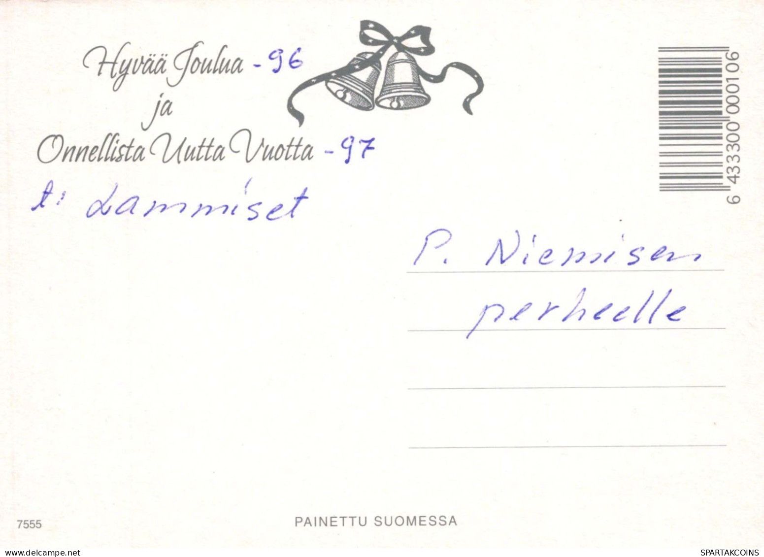 PÈRE NOËL Bonne Année Noël Vintage Carte Postale CPSM #PBL358.FR - Kerstman