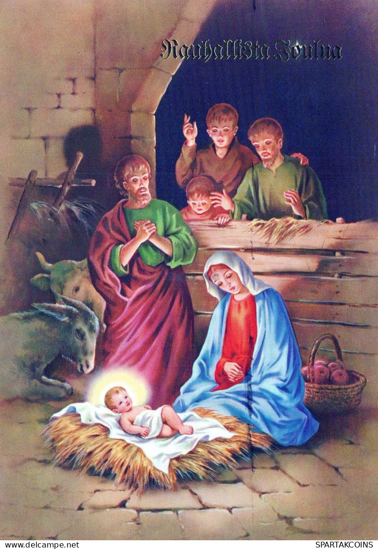 Vierge Marie Madone Bébé JÉSUS Noël Religion Vintage Carte Postale CPSM #PBB828.FR - Jungfräuliche Marie Und Madona