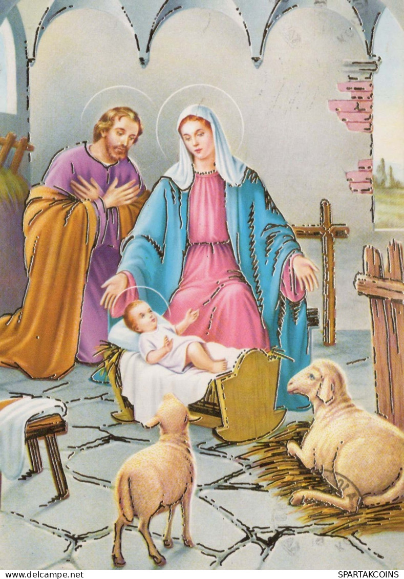 Vierge Marie Madone Bébé JÉSUS Noël Religion Vintage Carte Postale CPSM #PBB892.FR - Jungfräuliche Marie Und Madona