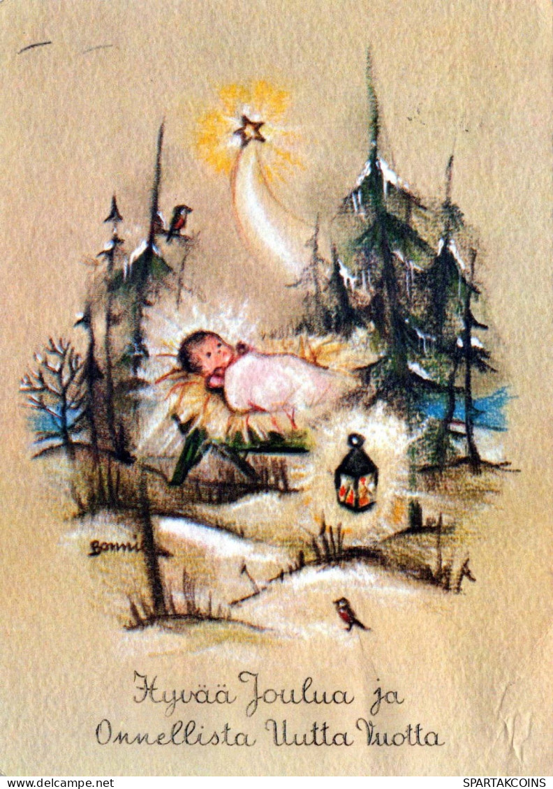 ENFANTS Scène Paysage Bébé JÉSUS Vintage Carte Postale CPSM #PBB570.FR - Scenes & Landscapes