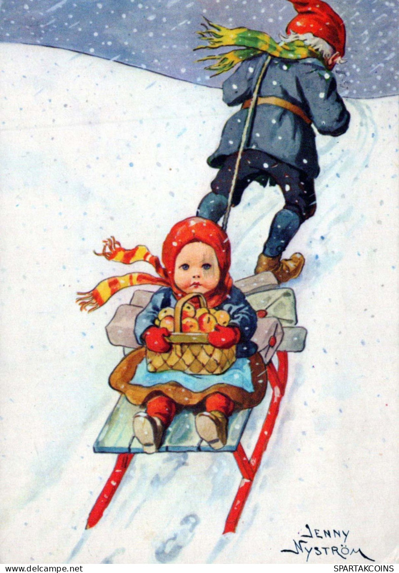 Buon Anno Natale BAMBINO Vintage Cartolina CPSM #PAW606.IT - Nouvel An