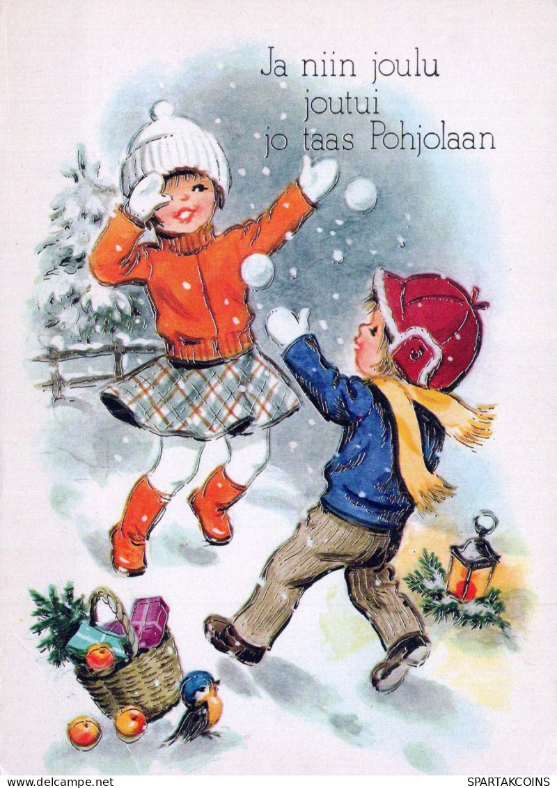 Buon Anno Natale BAMBINO Vintage Cartolina CPSM #PAW674.IT - Nouvel An
