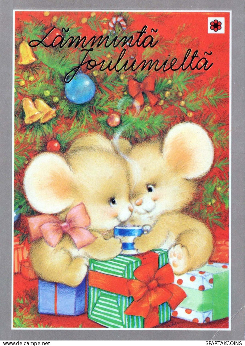 Buon Anno Natale MOUSE Vintage Cartolina CPSM #PAU998.IT - Nouvel An