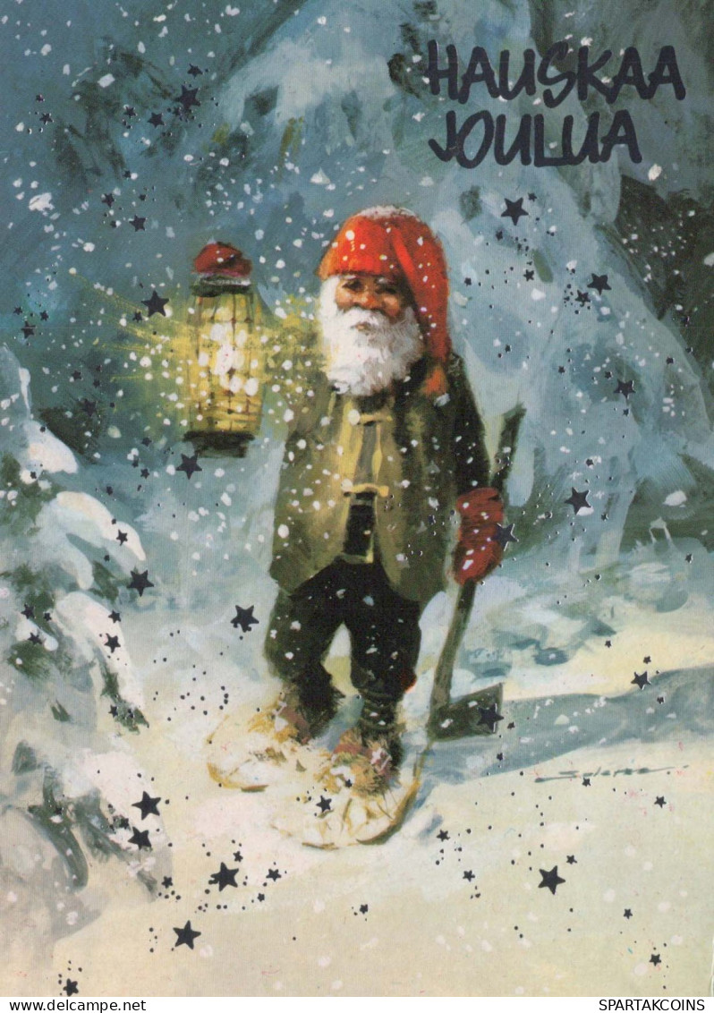 BABBO NATALE Buon Anno Natale Vintage Cartolina CPSM #PAU600.IT - Kerstman