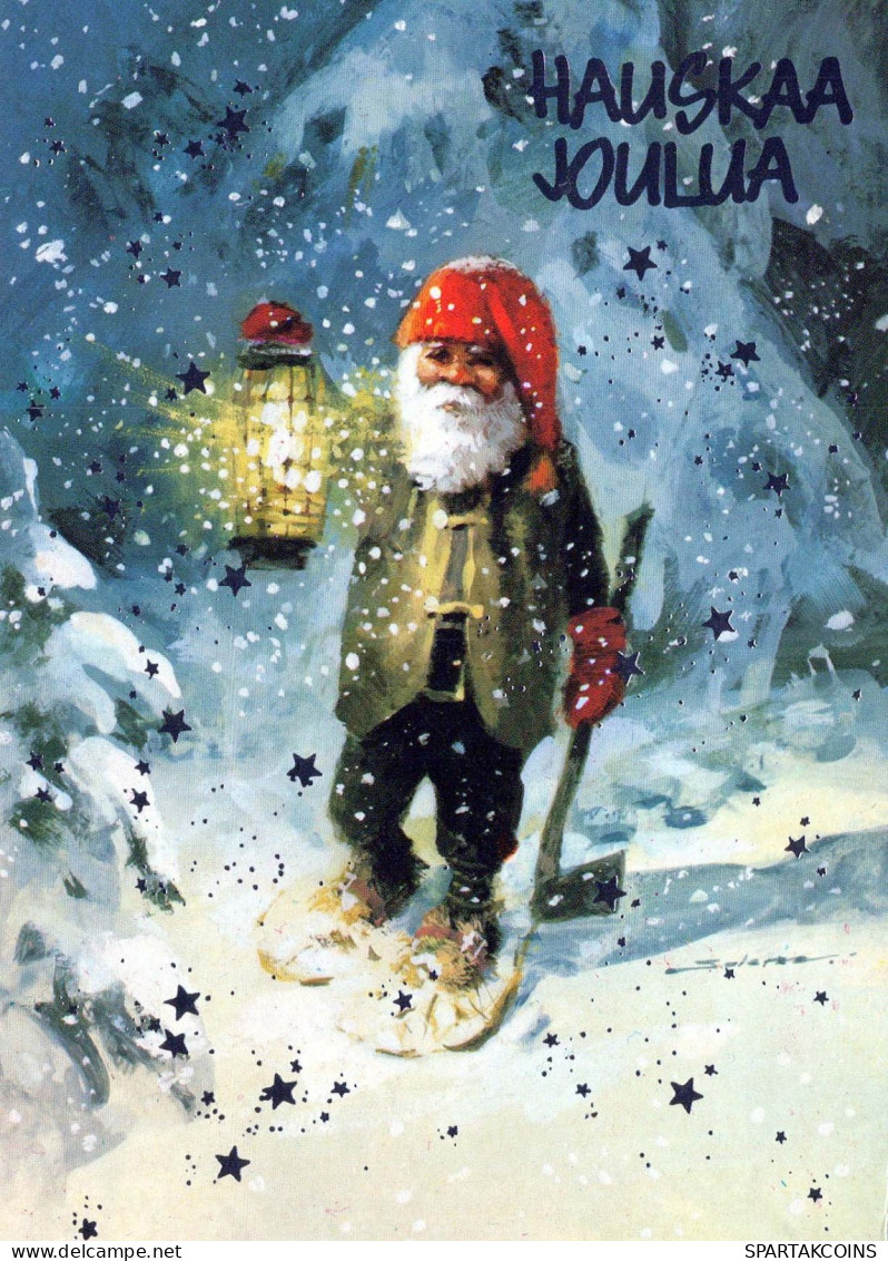 BABBO NATALE Buon Anno Natale Vintage Cartolina CPSM #PAU600.IT - Santa Claus