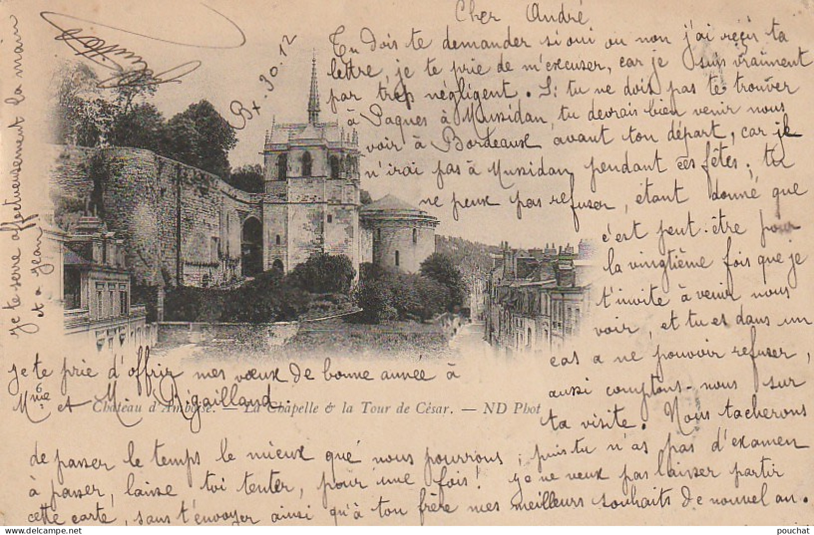 DE 11 -(37) CHATEAU D ' AMBOISE - LA CHAPELLE ET LA TOUR CESAR  -  2 SCANS - Amboise