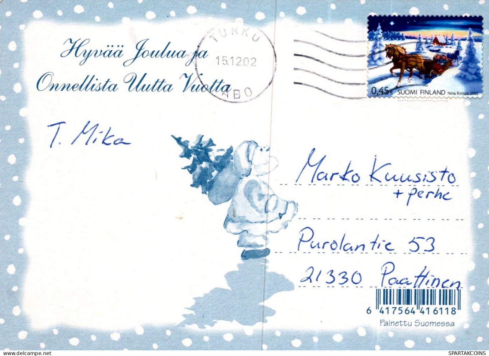 BABBO NATALE Natale Vintage Cartolina CPSM #PAK834.IT - Santa Claus