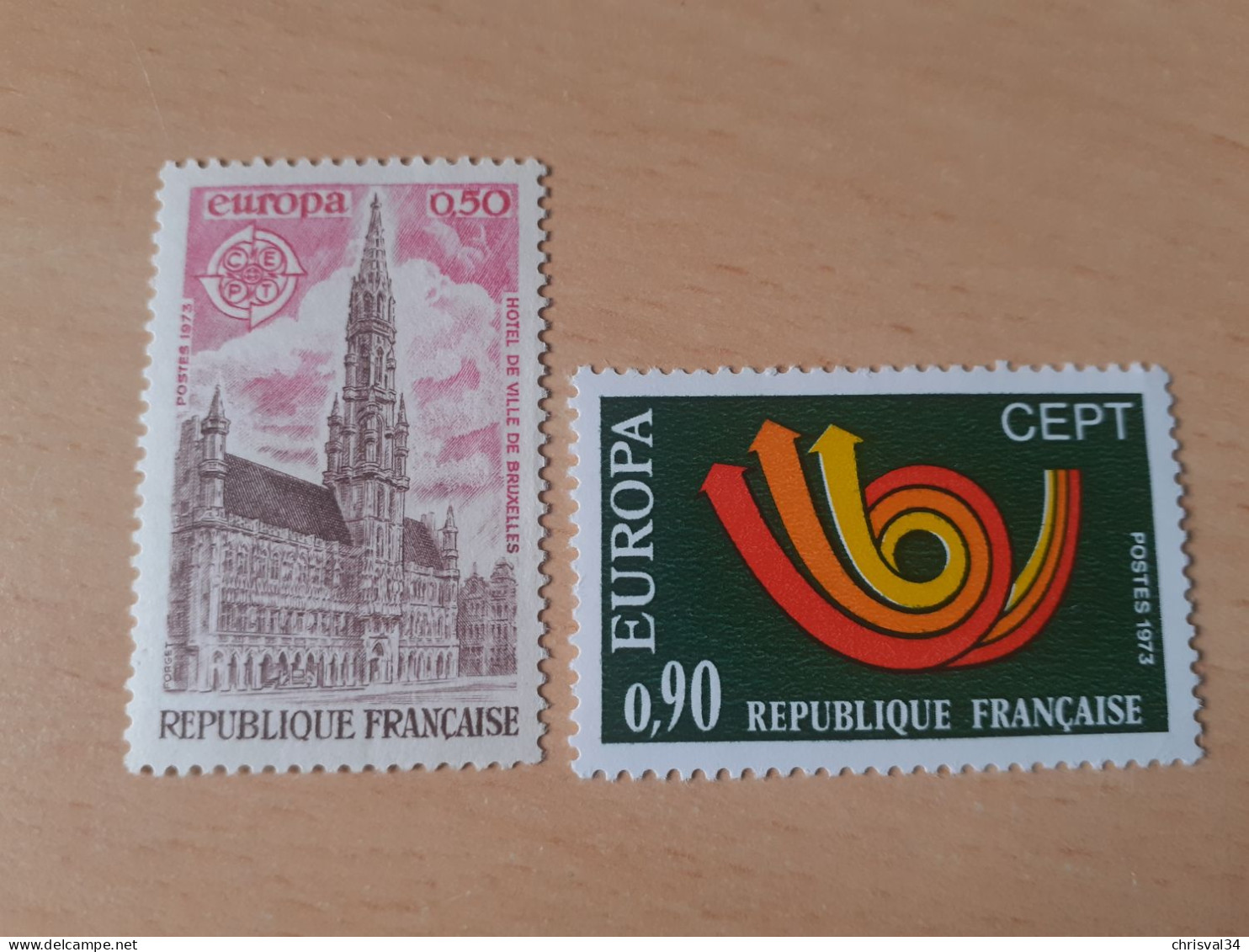 TIMBRES   FRANCE   EUROPA   1973   N  1752  /  1753   COTE  1,30  EUROS   NEUFS  LUXE** - 1973