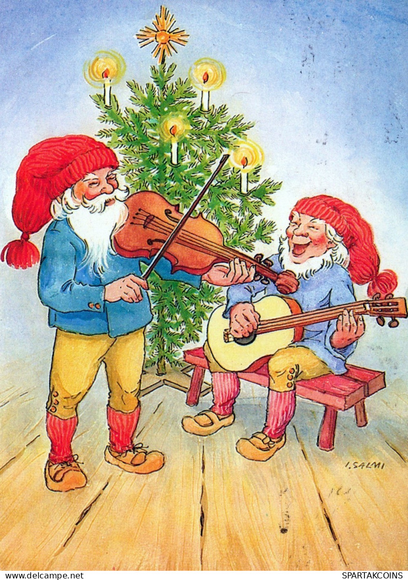 BABBO NATALE Natale Vintage Cartolina CPSM #PAK072.IT - Santa Claus