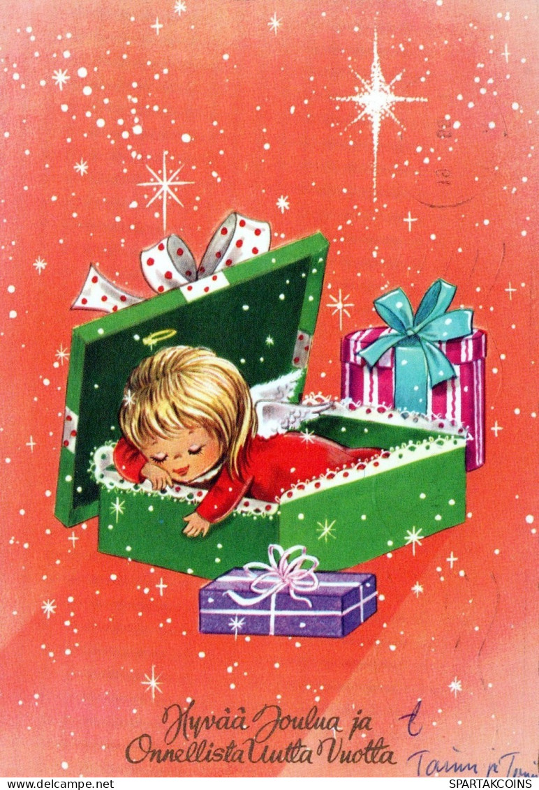 ANGELO Buon Anno Natale Vintage Cartolina CPSM #PAJ328.IT - Angels