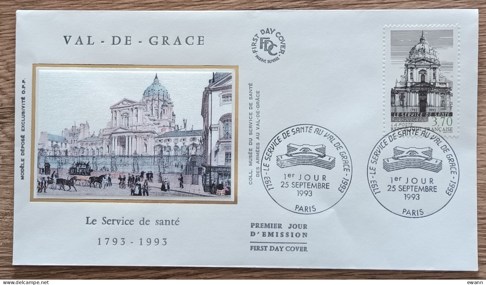 FDC 1993 - YT N°2830 - LE SERVICE DE SANTE AU VAL DE GRACE - PARIS - 1990-1999