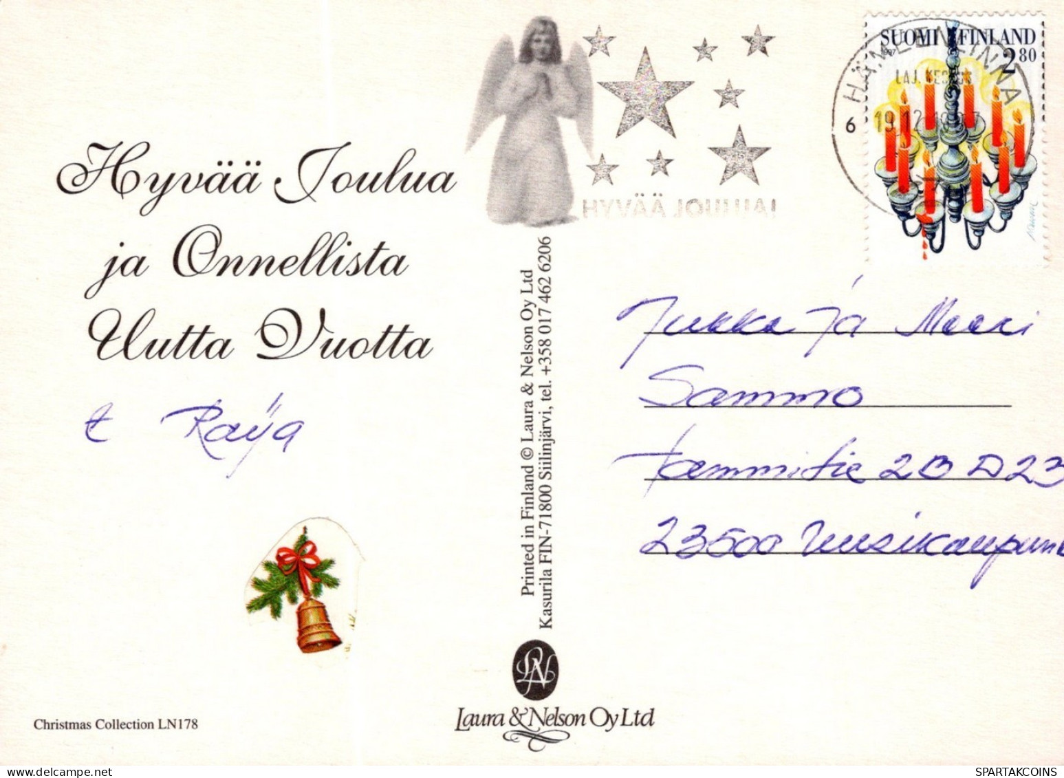 ANGELO Buon Anno Natale Vintage Cartolina CPSM #PAJ200.IT - Engel