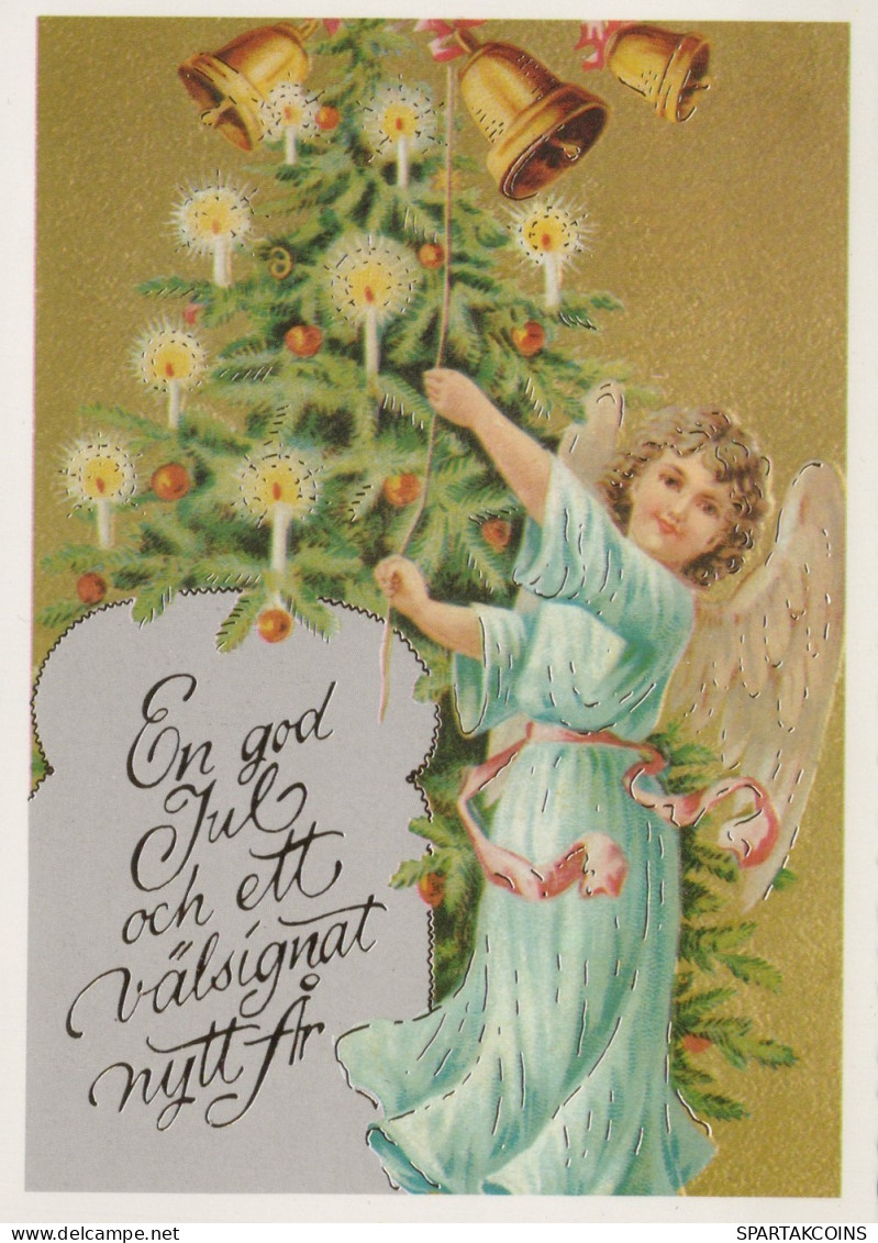 ANGELO Buon Anno Natale Vintage Cartolina CPSM #PAJ266.IT - Angeli