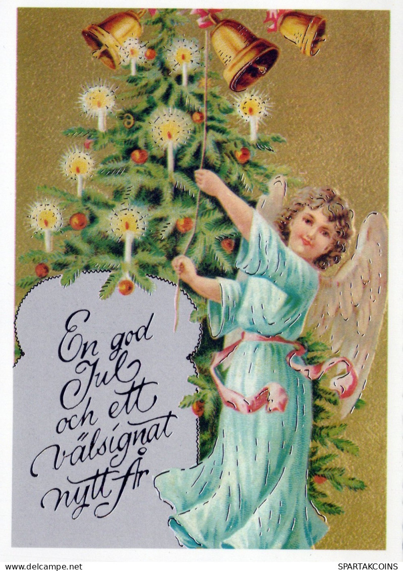 ANGELO Buon Anno Natale Vintage Cartolina CPSM #PAJ266.IT - Engelen