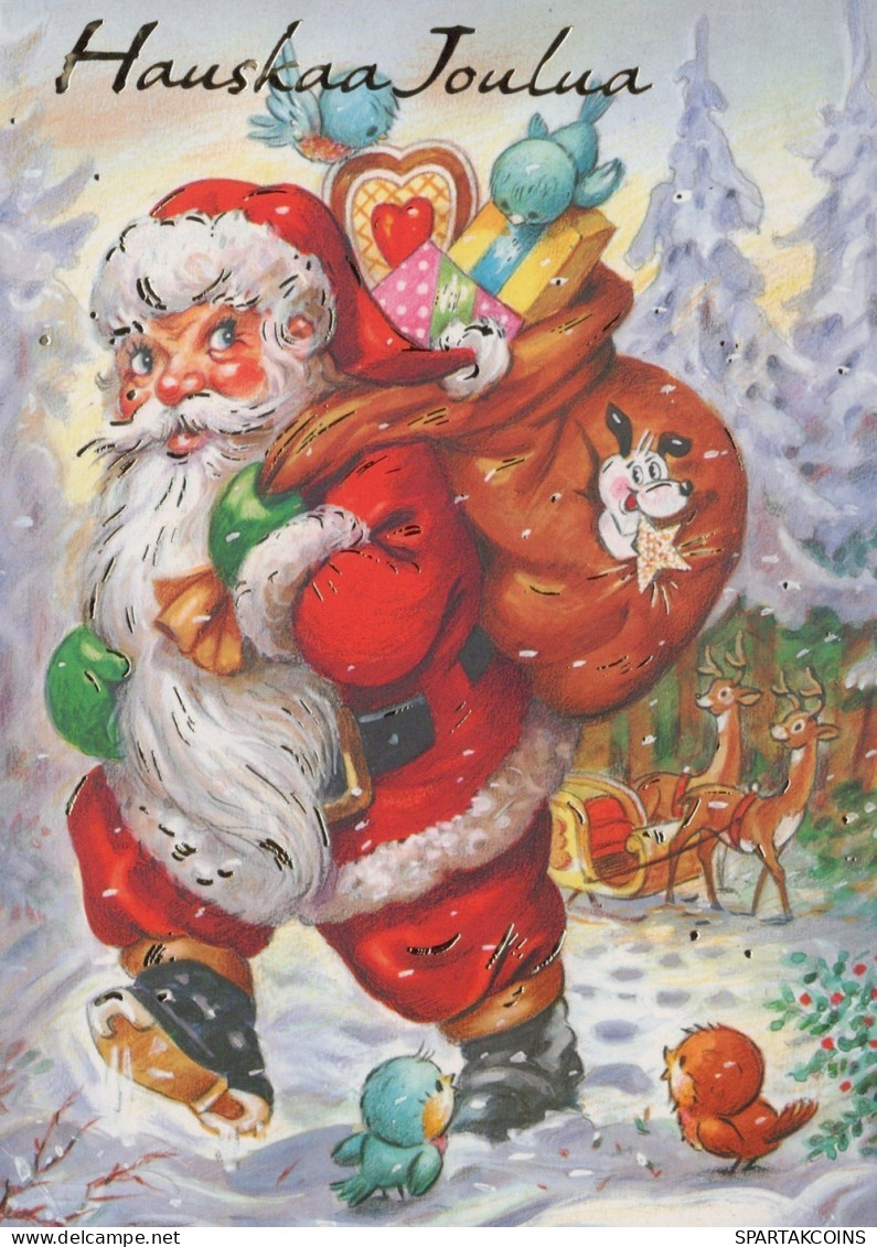 BABBO NATALE Natale Vintage Cartolina CPSM #PAJ523.IT - Santa Claus