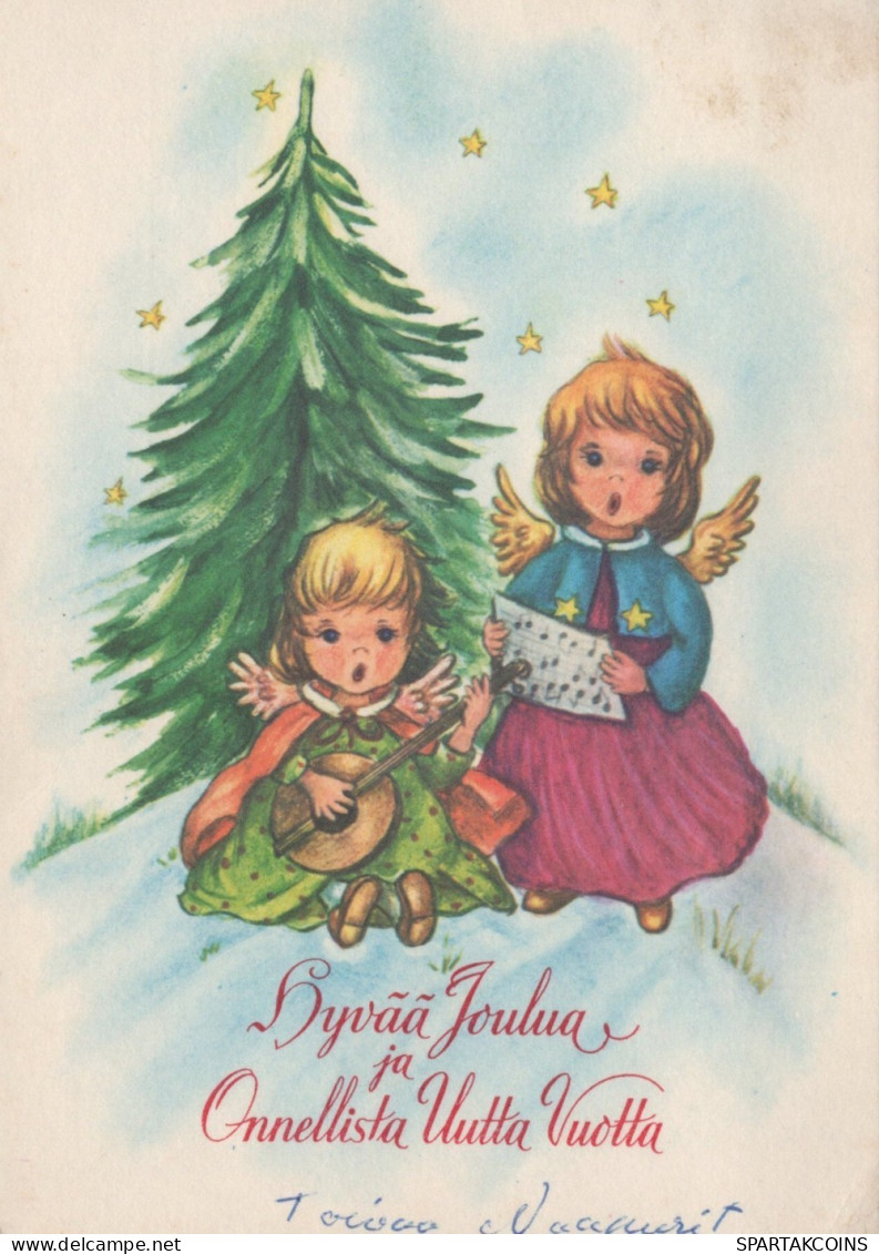ANGELO Buon Anno Natale Vintage Cartolina CPSM #PAH124.IT - Engelen