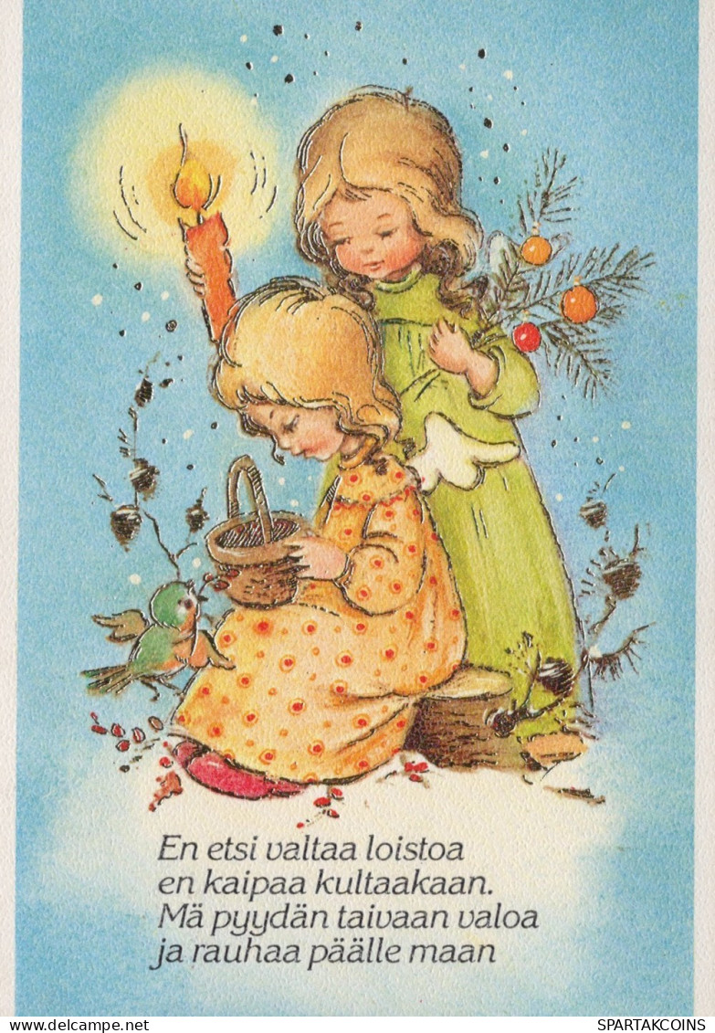 ANGELO Buon Anno Natale Vintage Cartolina CPSM #PAH942.IT - Engelen