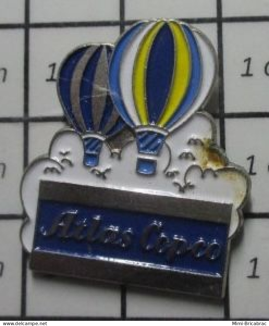 3517 Pin's Pins / Beau Et Rare / MONTGOLFIERES / BALLON LIBRE ATLAS CORPCO - Airships